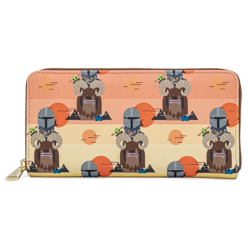 Loungefly x Star Wars The Mandalorian Bantha Ride AOP Zip Around Wallet