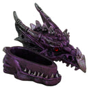 Purple Fire Eyed Dragon Head Trinket Box