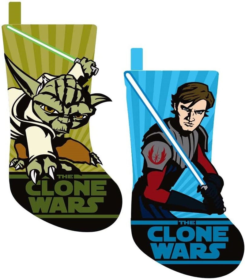 Star Wars Clone Wars Anakin and Yoda Applique Stocking Set