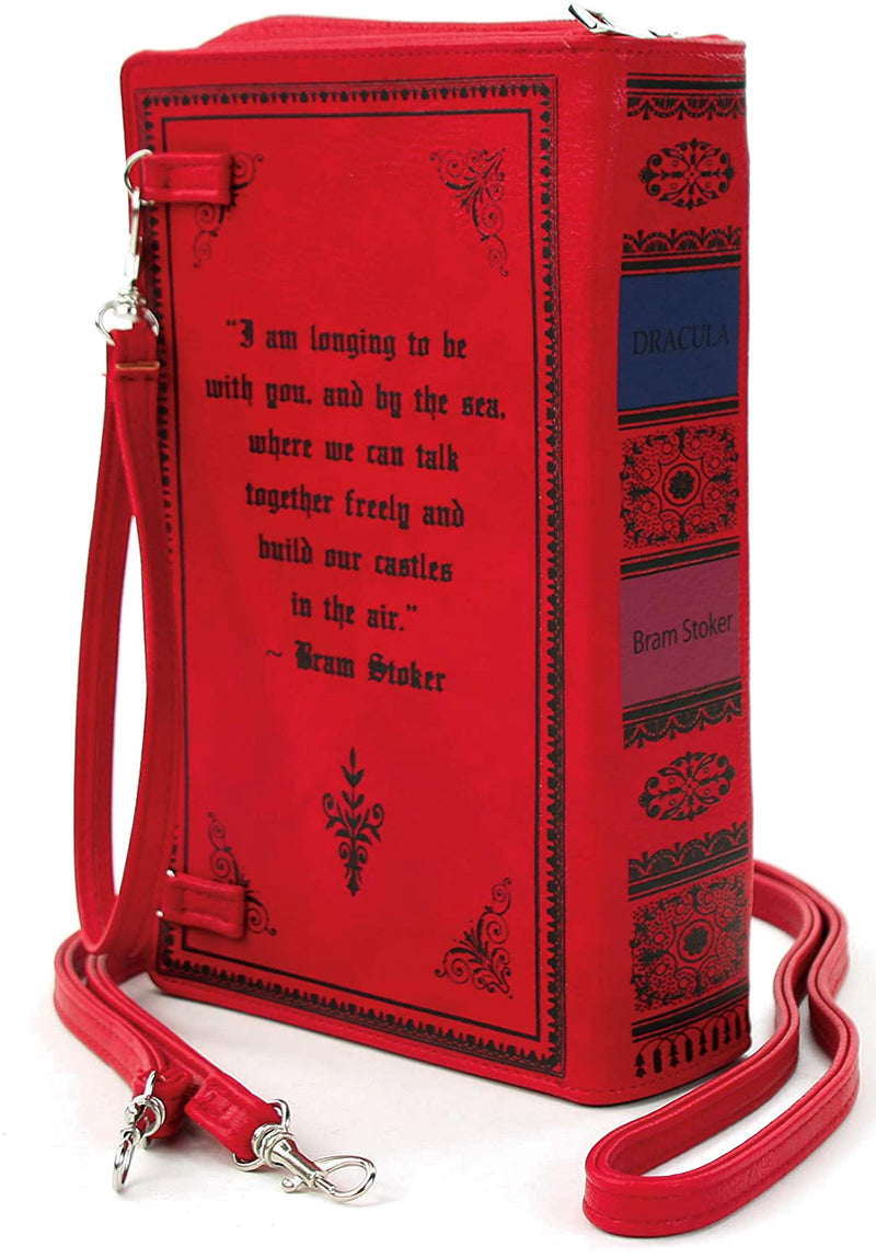 Dracula Book Cross Body Bag in Vinyl, Red