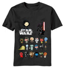Star Wars Galactic Bitizens Men's Black T-Shirt, Small