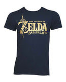 Legend of Zelda Metallic Logo Men's Navy Shirt, X-Large