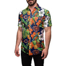 Chicago Bears Floral Hawaiian Button Up Shirt
