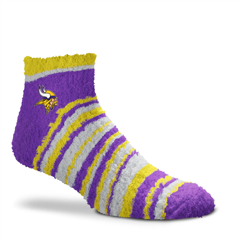 Minnesota Vikings Muchas Rayas Women's Short Sleep Socks, OSFM