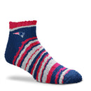New England Patriots Muchas Rayas Women's Short Sleep Socks, One Size