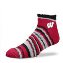 Wisconsin Badgers Muchas Rayas Women's Short Sleep Socks, One Size