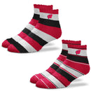 Wisconsin Badgers Skip/Pro Stripe Slipper Socks, 2-Pack, One Size