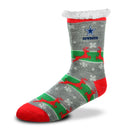 Dallas Cowboys Reindeer Run Sherpa Women's Christmas Slipper Socks, One Size