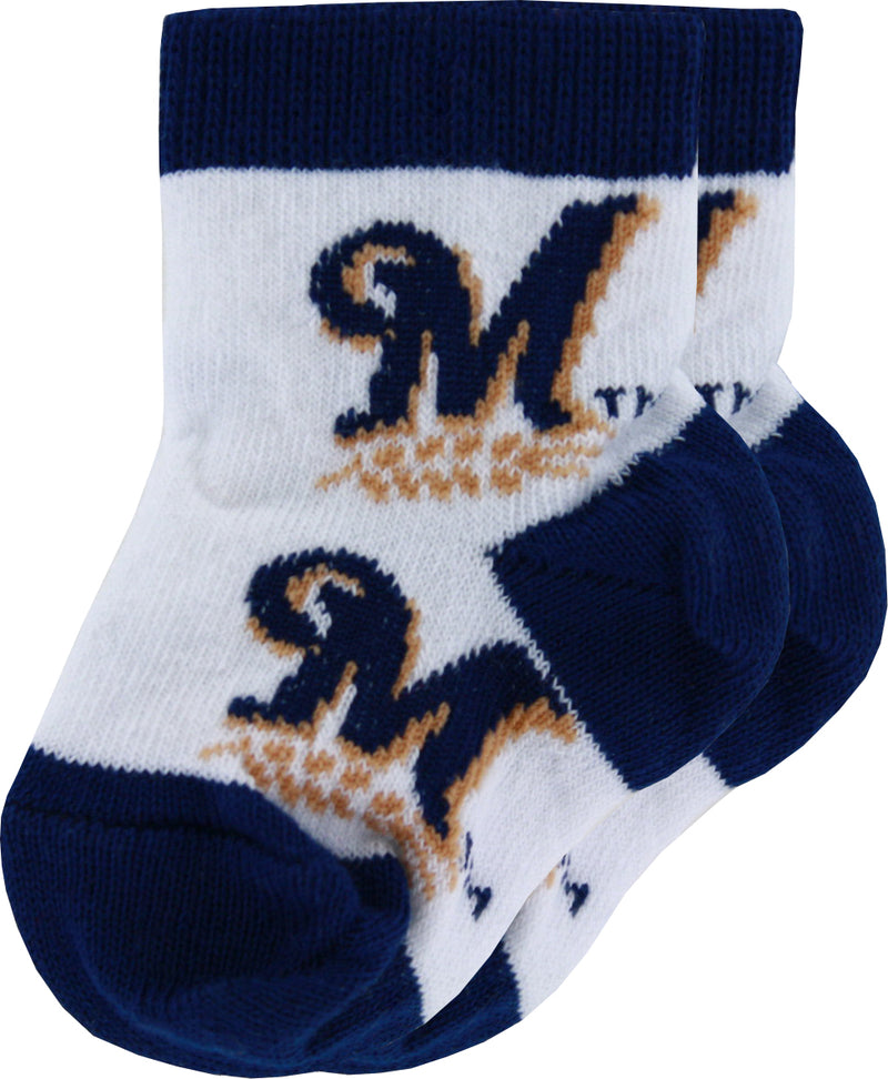 Milwaukee Brewers All-over Print Baby Socks