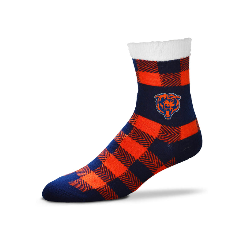 Chicago Bears Buffalo Plaid Slipper Socks, One Size