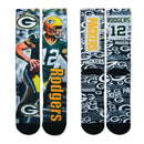 for,bare,feet,green bay packers,aaron rodgers,2018,player,montage,socks,footwear,clothing accessories