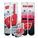 University of Wisconsin Badgers Hometown Sublimated Mens Socks, Large (10-13)