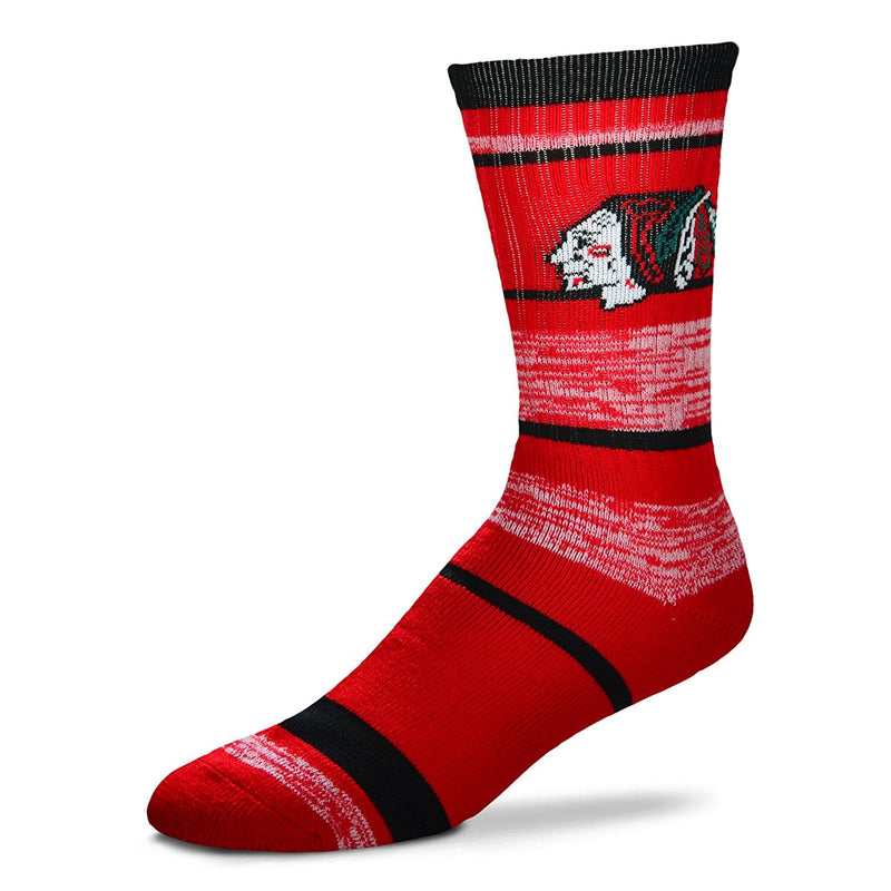 Chicago Blackhawks RMC Stripe Crew Socks