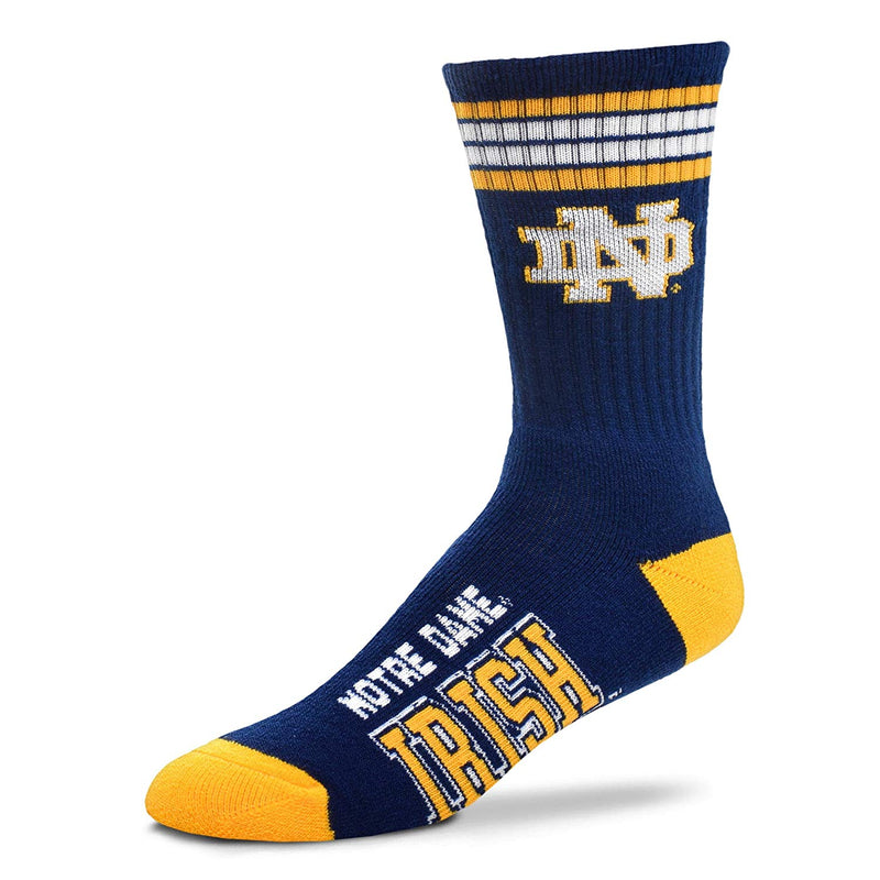 Notre Dame Fighting Irish 4-Striped Deuce Socks, Medium