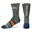 Denver Broncos Quad Promo Adult Crew Socks, Medium