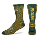 Green Bay Packers Jump Jolt Crew Socks, Large (Men's 10-13)