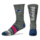 New England Patriots Quad Promo Adult Crew Socks, Medium