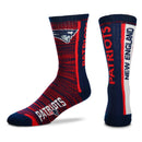 New England Patriots Bar Stripe Vert Adult Socks