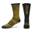 Pittsburgh Steelers Jump Jolt Crew Socks, Large (Men's 10-13)