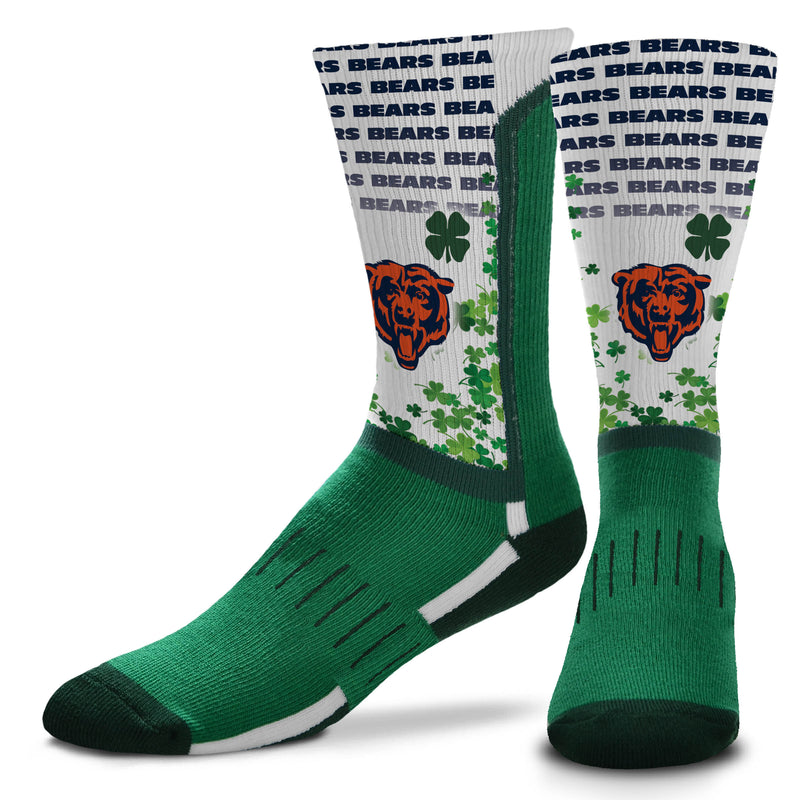Chicago Bears 4 Leaf Clover Luck V-Curve Socks