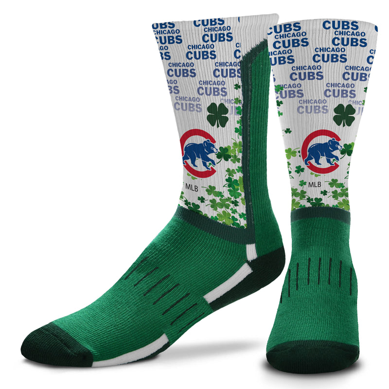 Chicago Cubs 4 Leaf Clover Luck V-Curve Socks