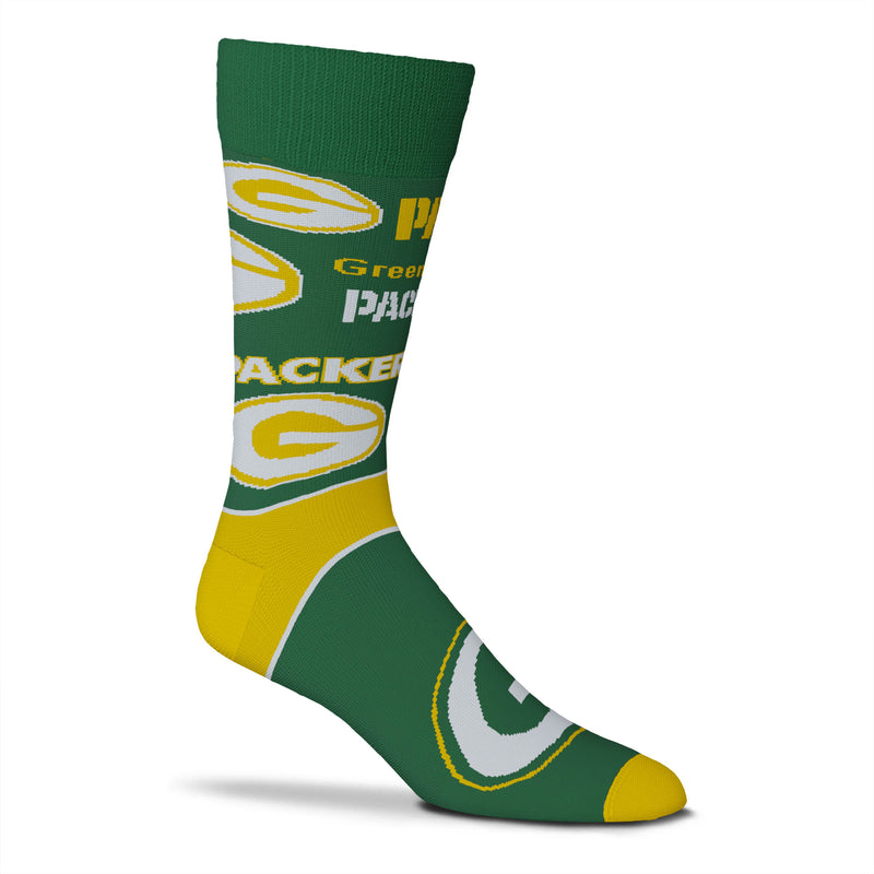 Green Bay Packers End to End Big Logo Socks, One Size