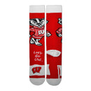 Wisconsin Badgers Flag Promo Crew Socks