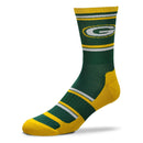 Green Bay Packers Performer II Crew Socks, Large (Men's 10-13)