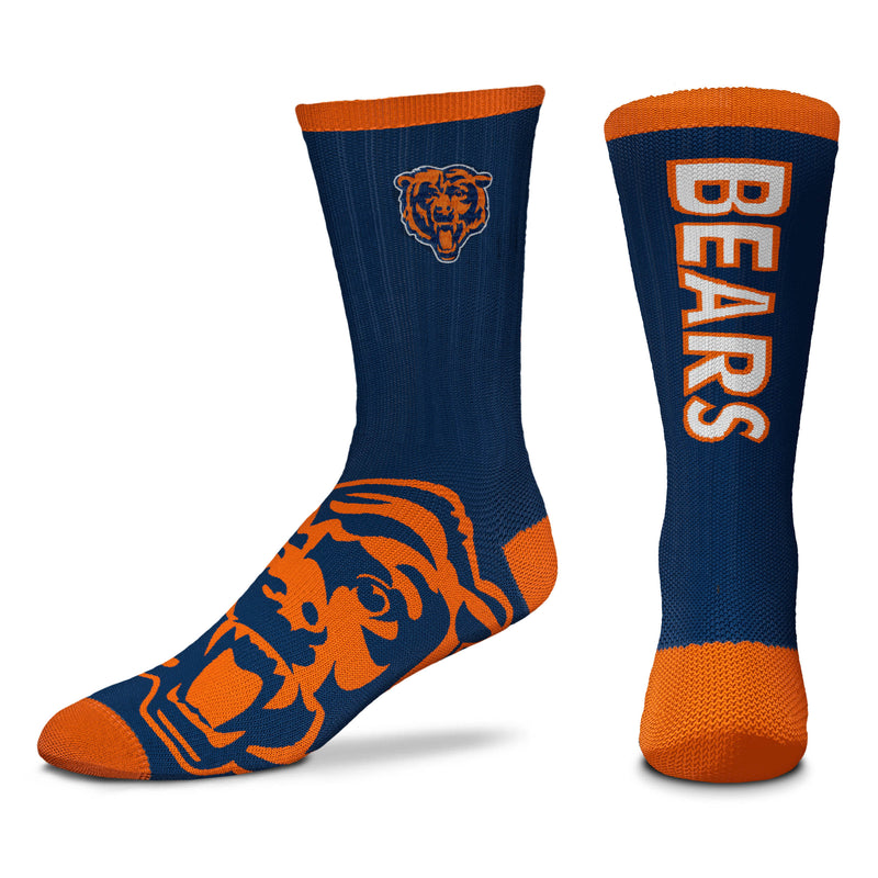 Chicago Bears Keyline Big II Men's Socks, Large