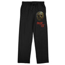 Friday the 13th Jason Voorhees Mask Sleep Pants, Black