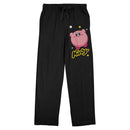 Kirby Pink Puff Sleep Pants, Black