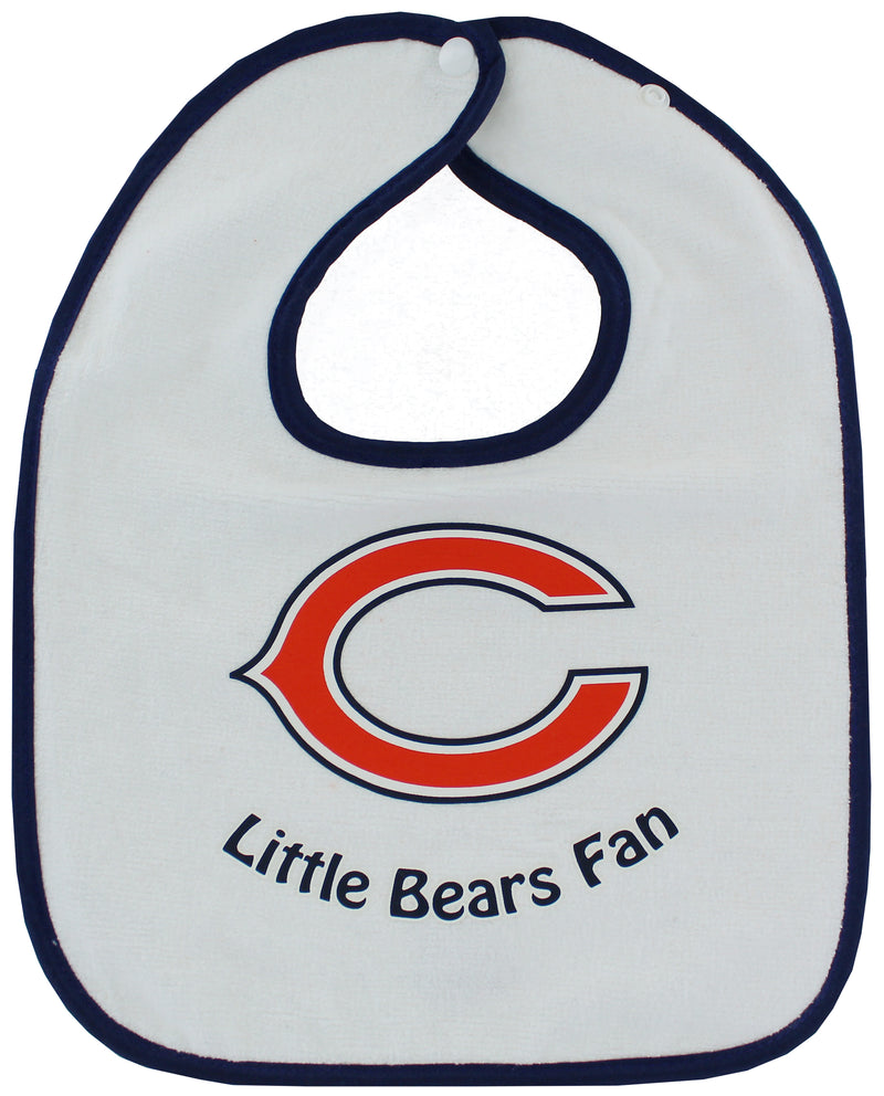 Chicago Bears 3 Pack Snap Bib Set