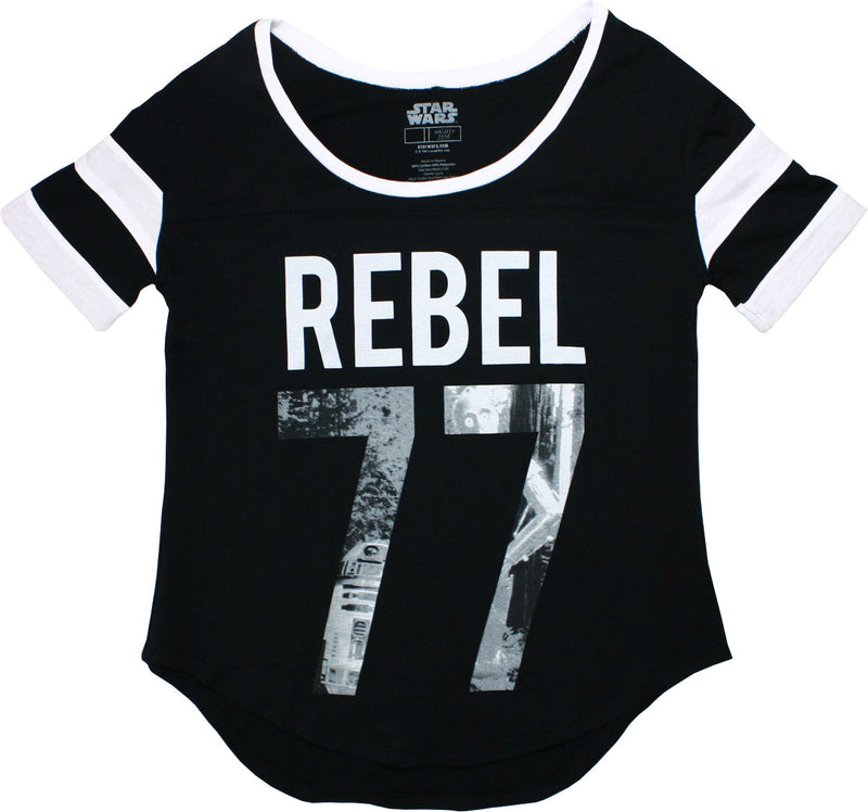 Star Wars Rebel 77 Junior's Black Shirt