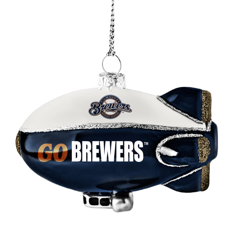 Milwaukee Brewers Glitter Blimp Ornament