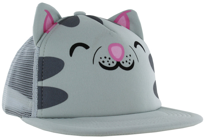 Big Bang Theory Soft Kitty Trucker Snapback Hat (Grey, Adjustable)