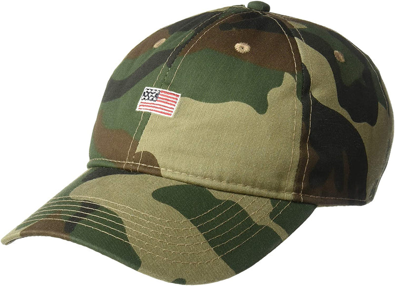American Flag Embroidered Adjustable Washed Baseball Cap