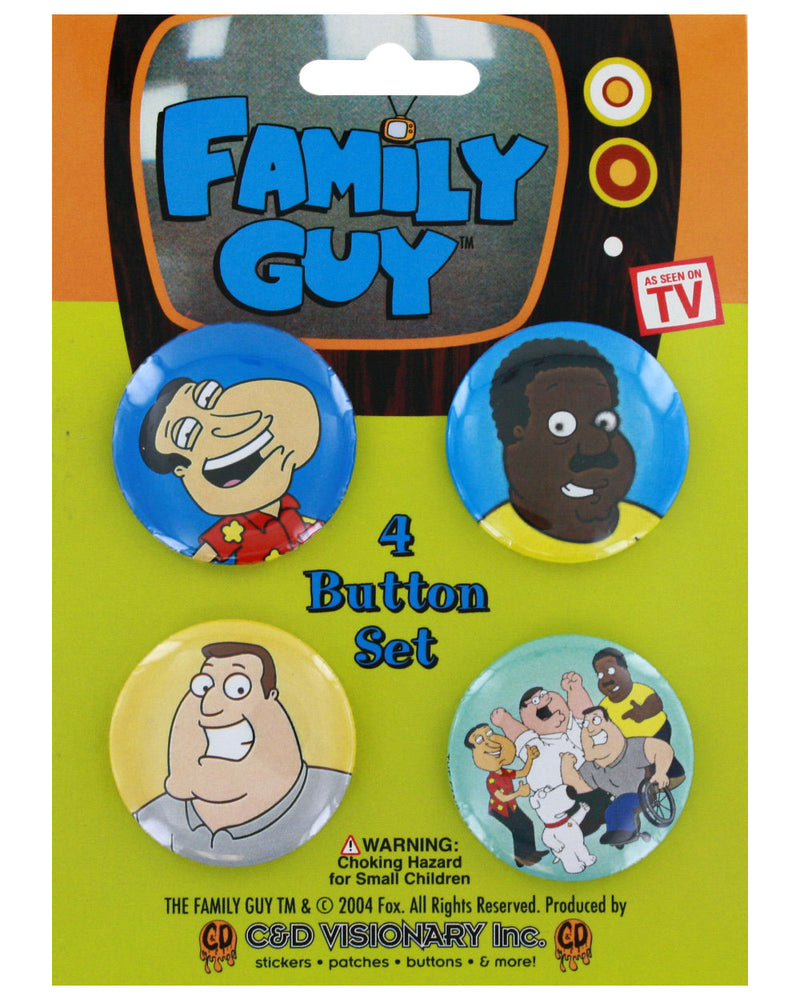 Family Guy 4 Button Set The Guys