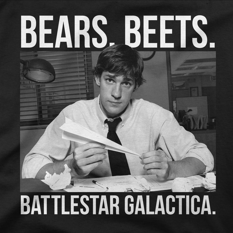 The Office Jim Halpert Bears Beets Battlestar Galactica T-Shirt