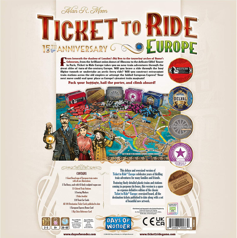 Ticket to Ride Europe: 15th Anniversary