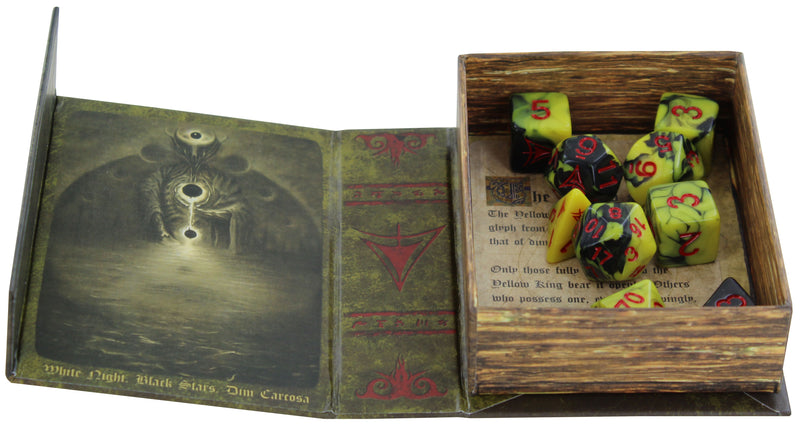 Yellow Sign Dice - BLOOD Edition Polyhedral Set