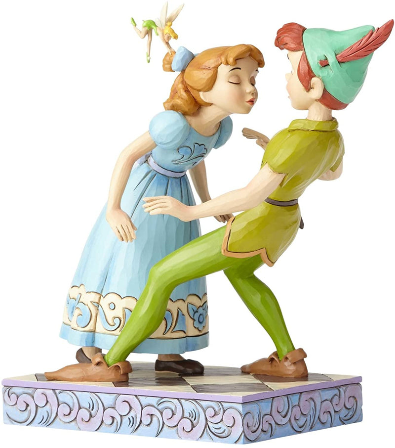 Disney Traditions 65th Anniversary Peter Pan & Wendy An Unexpected Kiss Figurine