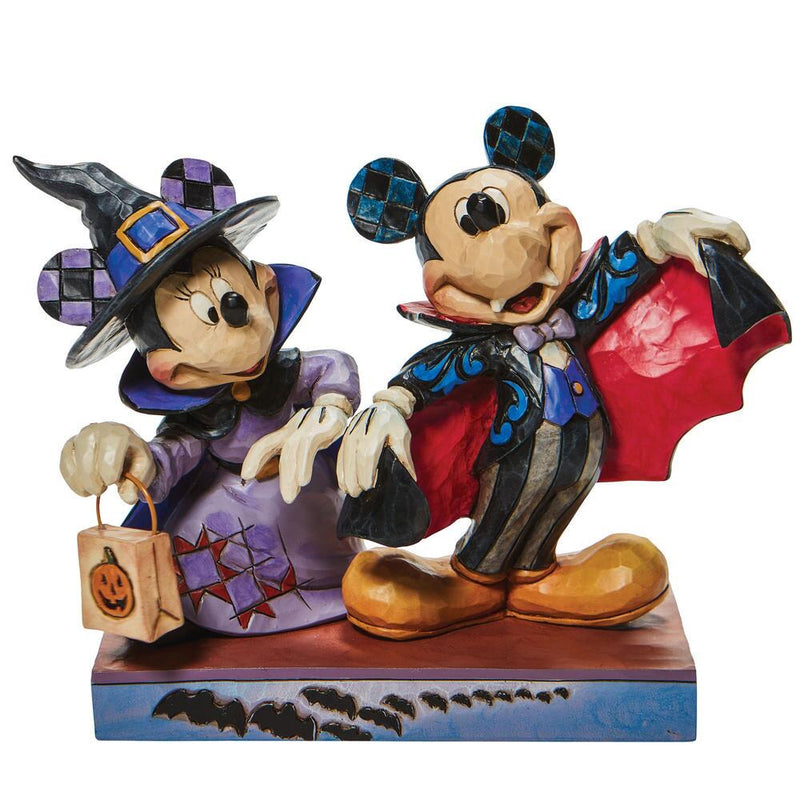 Disney Traditions Mickey & Minnie Mouse Terrifying Trick-or-Treaters Figurine