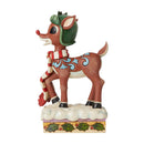 Rudolph the Red-Nosed Reindeer in Aviator Hat and Scarf Figure