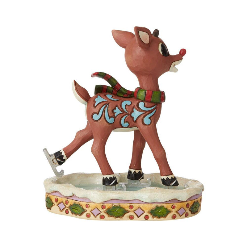 Rudolph the Red-Nosed Reindeer Ice Skating Figure