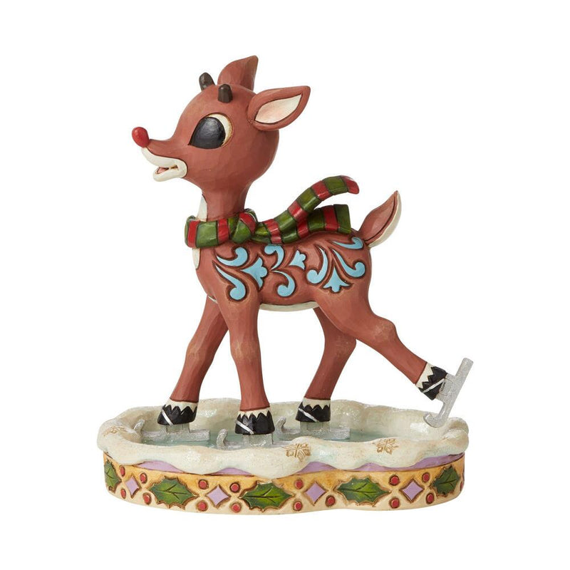 Rudolph the Red-Nosed Reindeer Ice Skating Figure