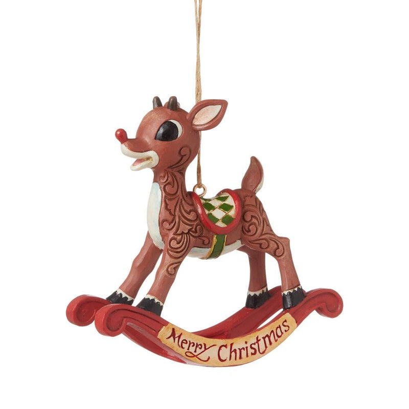 Rudolph the Red-Nosed Reindeer as Rocking Horse Ornament