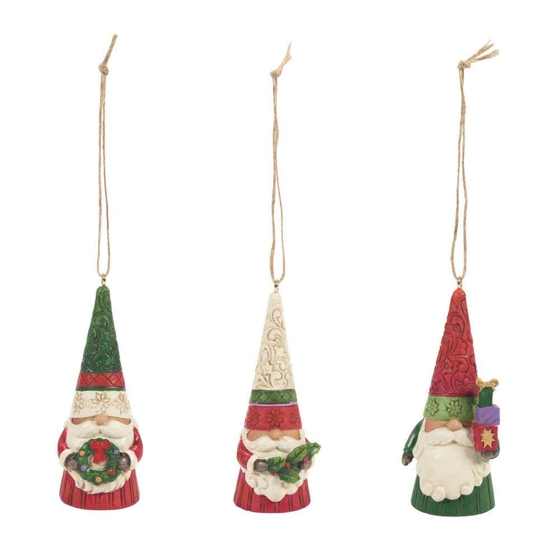 Heartwood Creek 3 Mini Christmas Gnomes 3-Piece Ornament Set