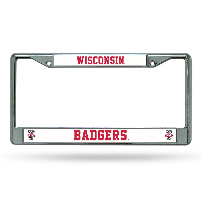 University of Wisconsin Badgers Chrome License Plate Frame