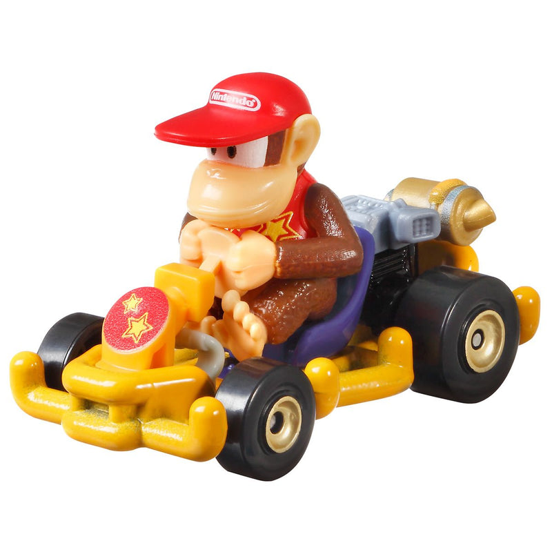 Hot Wheels Mario Kart Diddy Kong with Pipe Frame Racer