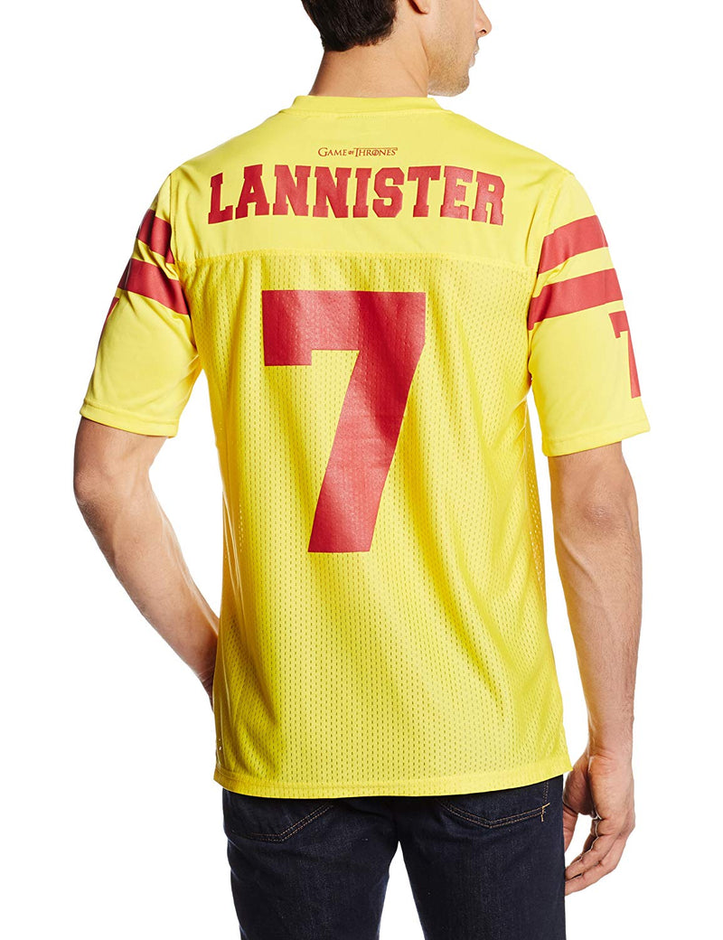 Game of Thrones House Lannister Men's Yellow Athletic Football Jersey